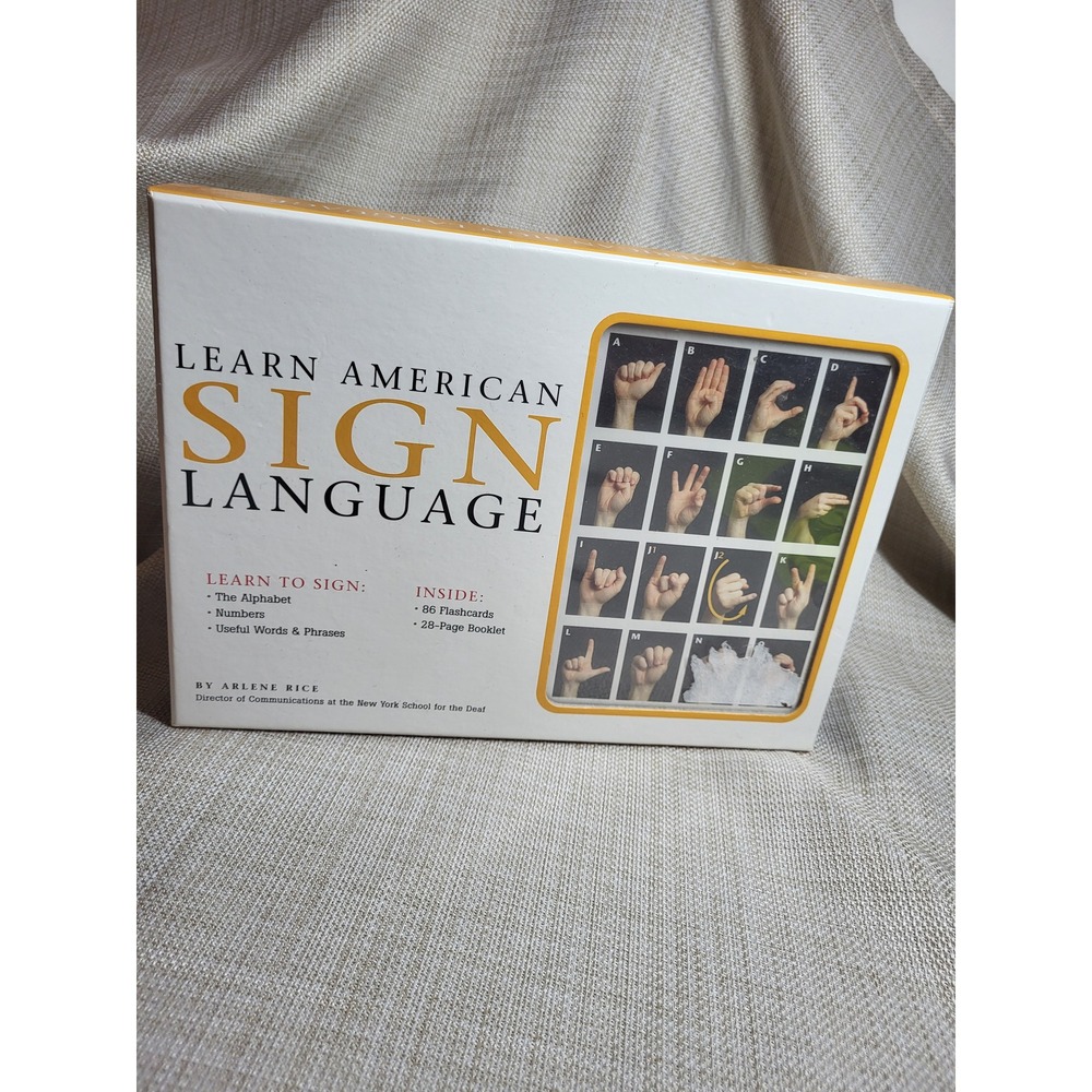 Learn American Sign Language ASL 86 Flashcards & Booklet Set Arlene Rice BN NEW